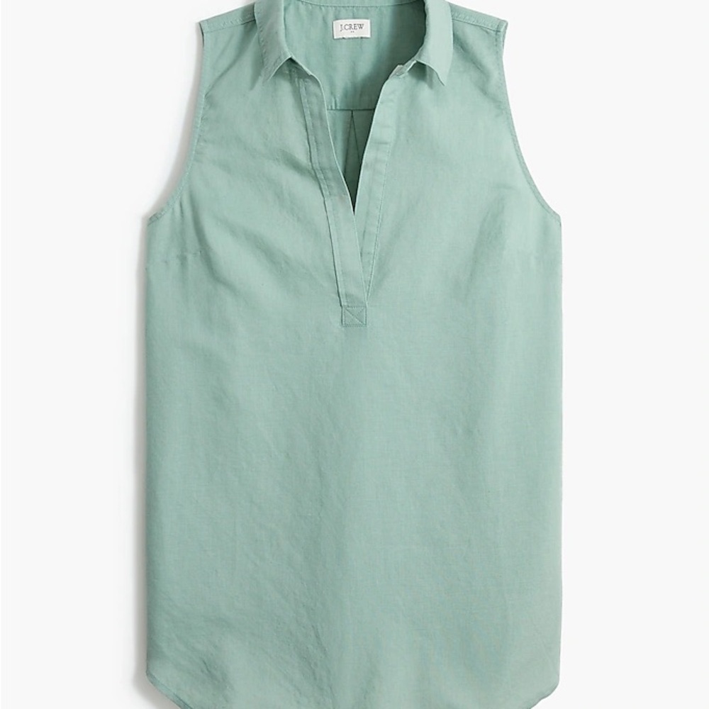 J. Crew Sleeveless Blouse in Light Green